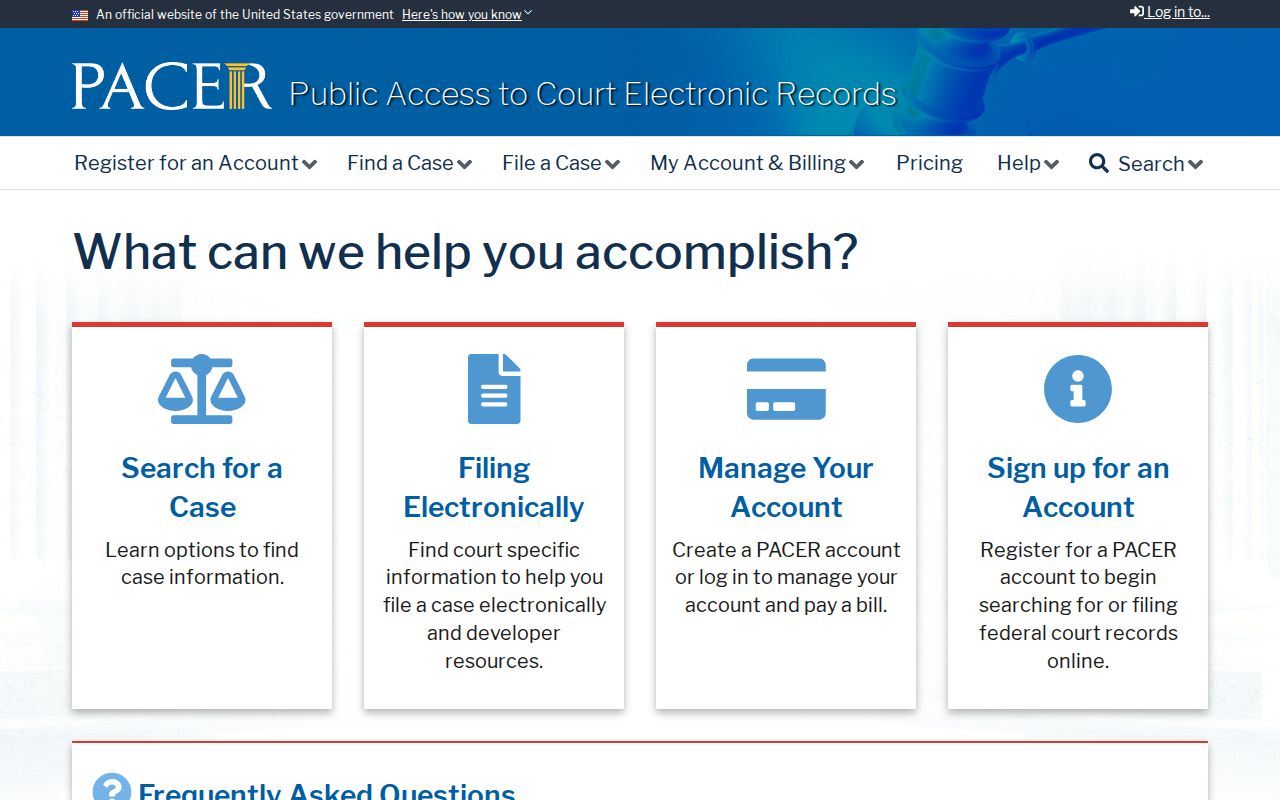 Tuolumne County criminal history PACER federal court access
